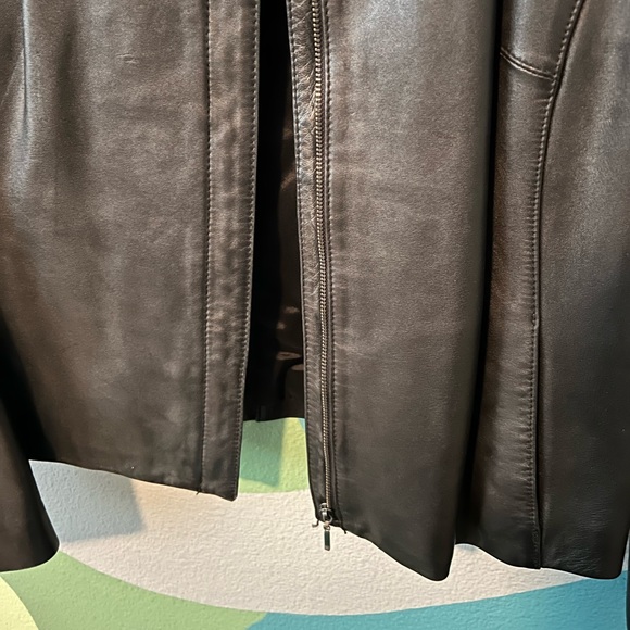 🖤 Ann Taylor Vintage Black Leather Jacket 🖤 - Picture 4 of 9